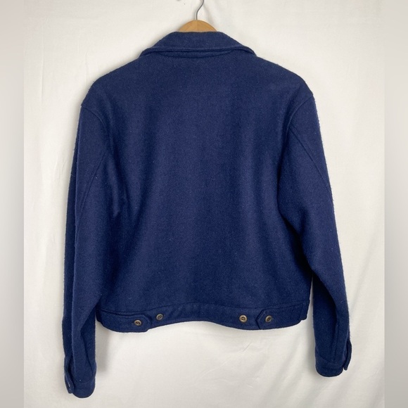 Erika Casuals wool blend navy peacoat Sz. M coastal, chic, minimal - Picture 5 of 8